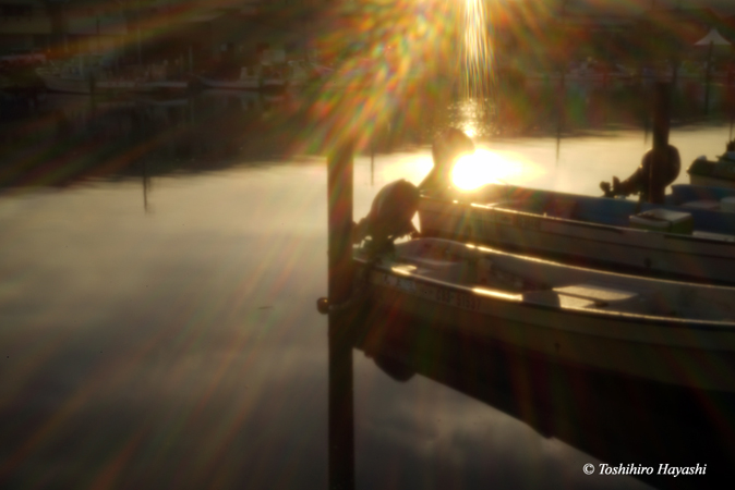 Anchorage of fisher boats in the morning