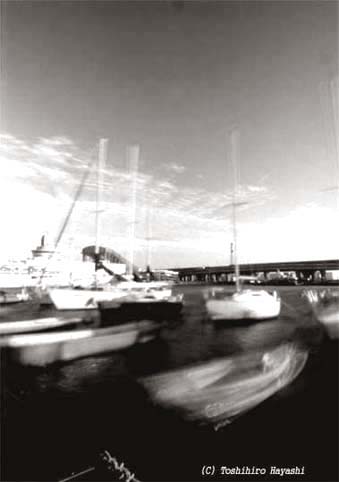 Yachts in front of the LaLa-Port (Seaside Funabashi)